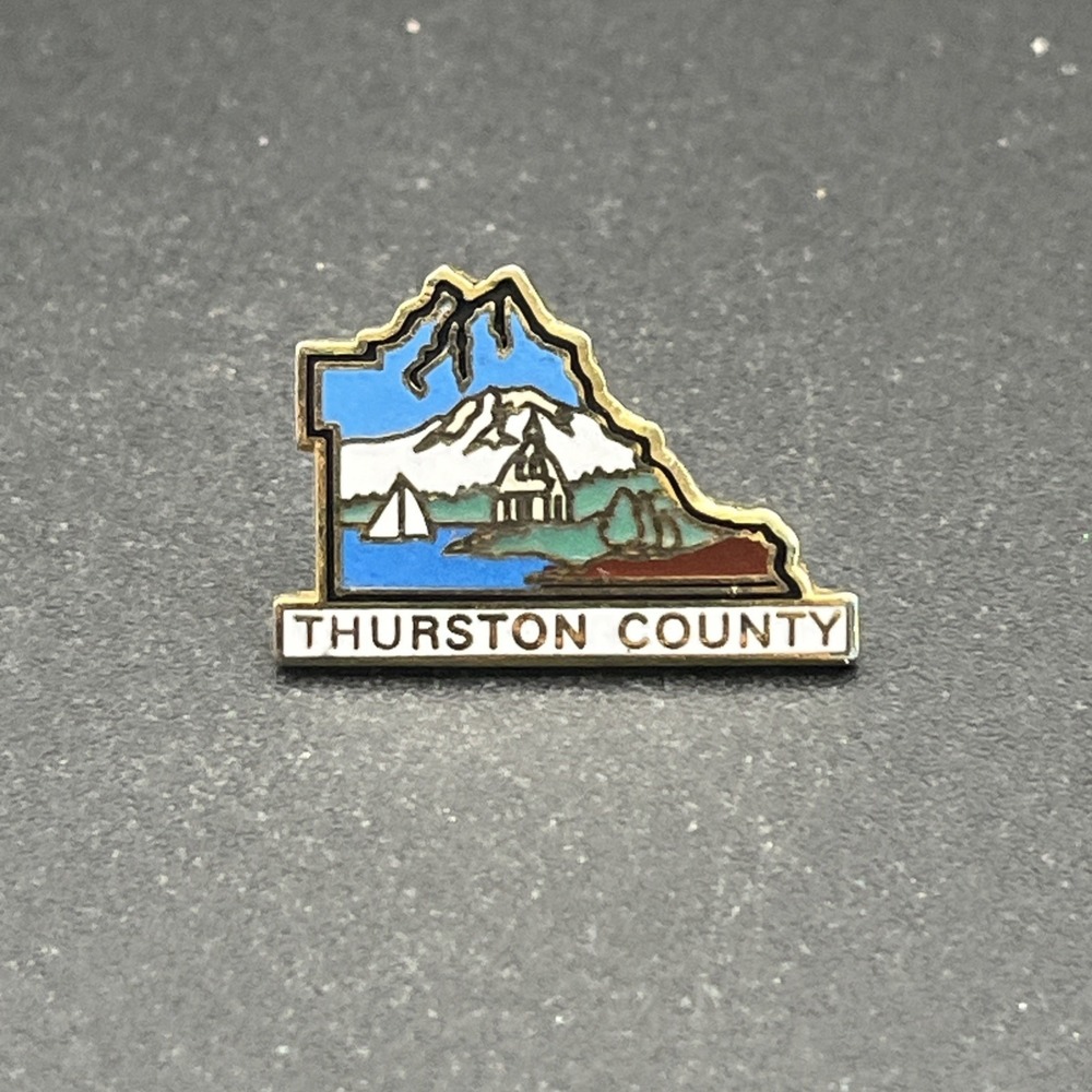 Thurston County Washington State Lapel Hat‎ Pin